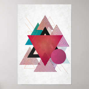 Poster Abstrait du milieu du siècle