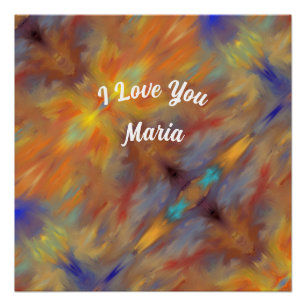 Poster Abstrait en marbre liquide coloré