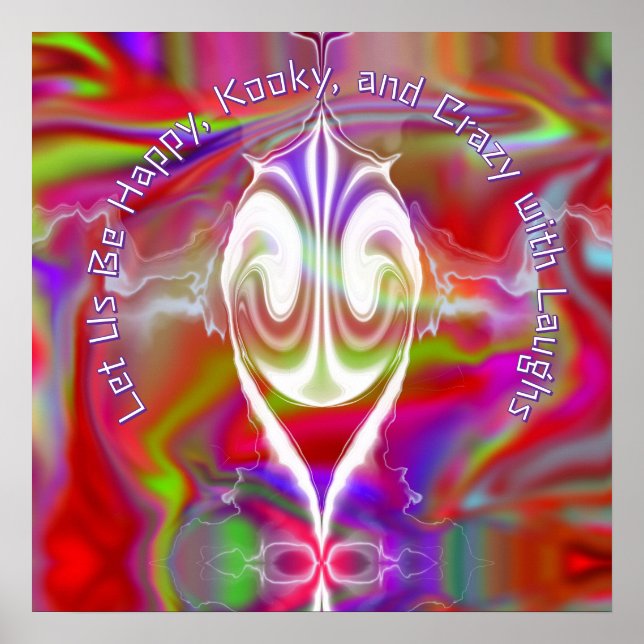 Poster Abstrait en marbre liquide coloré (Devant)