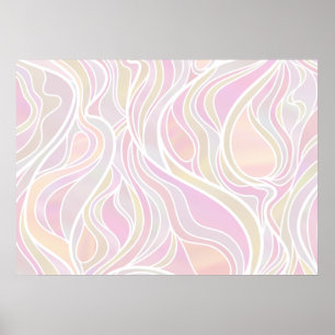 Poster Abstrait en verre peint Pastel