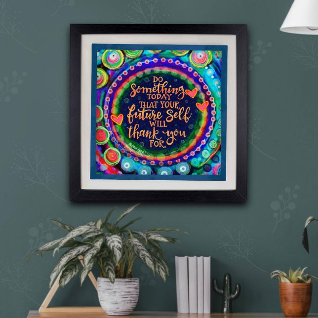 Poster Abstrait Faire Quelque Chose Aujourd'Hui Citer L'I (Créateur téléchargé)