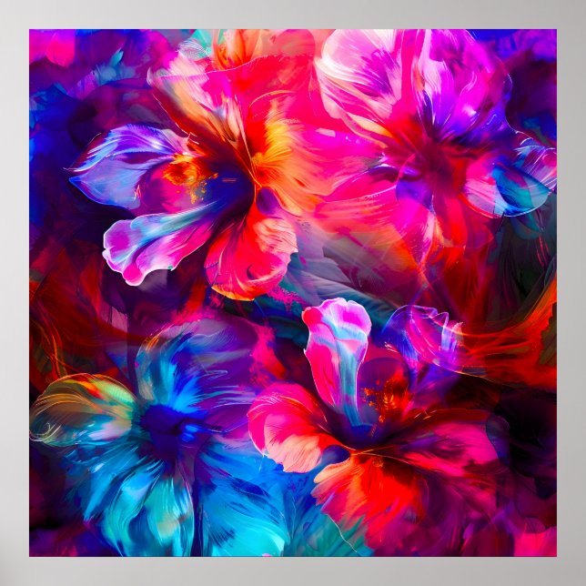 Poster Abstrait Garden Bloom (Devant)