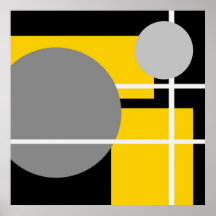 Abstrait gris jaune noir blanc AP0001