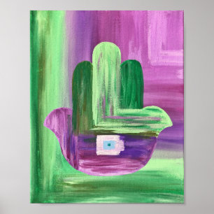 Poster Abstrait Hamsa