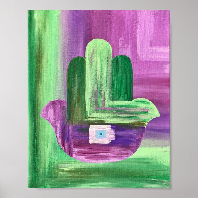 Poster Abstrait Hamsa (Devant)