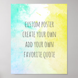 Poster abstrait moderne ajouter votre propre citation aqu