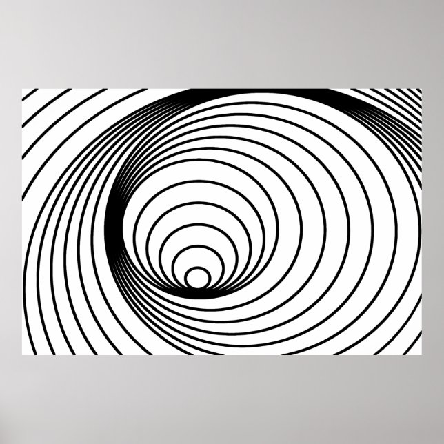 Poster Abstrait Motif Spiral Fingerpint de Dieu (Devant)