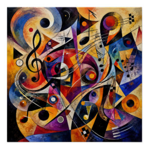 Poster Abstrait Musical Style Kandinsky