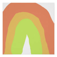 abstrait pastel boho rouge jaune vert orange moder