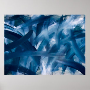 Poster Abstrait paysage de peinture moderne. Art de nuit