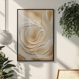 Poster Abstrait tendance neutres beige