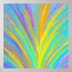 Poster Abstrait Tropical Summer Fun
