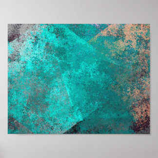 Poster abstrait turquoise turquoise grunge texture arrièr