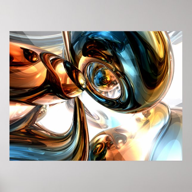Poster Abstrait Vins et Esprits (Devant)