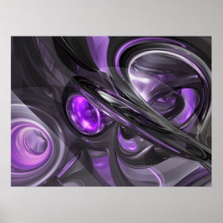 Poster Abstrait violacé