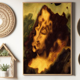 Poster Abstraite Mona Lisa