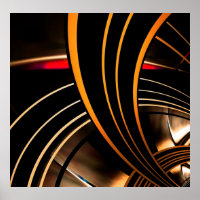 Poster Abstrakt Art Gold Space 2