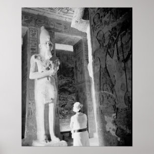 Poster Abu Simbel Égypte, Touriste à l'intérieur du Templ