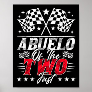 Poster Abuelo Des Deux Rapides Voiture De Course D'Annive