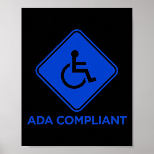 Poster Ac Conformité ADA Accessibilité Désactivée Conform (Devant)