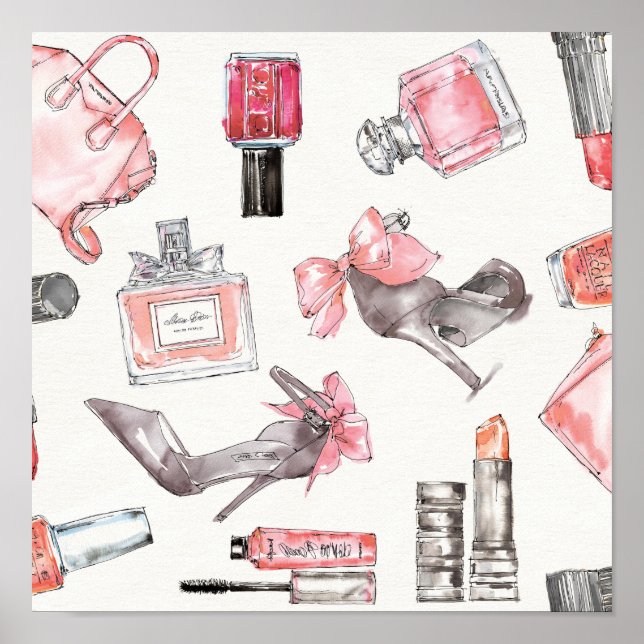 Poster Accents chic | Mode aquarelle (Devant)