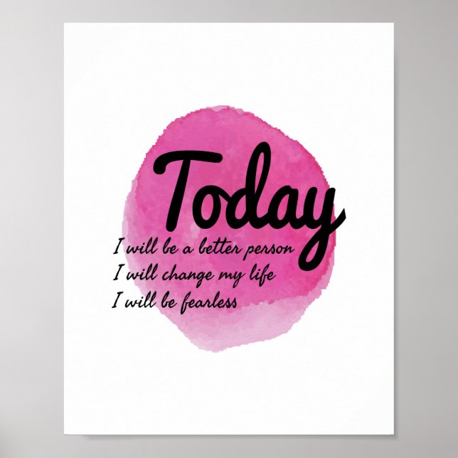 Poster acceptation de soi vibrations de motivation (Devant)