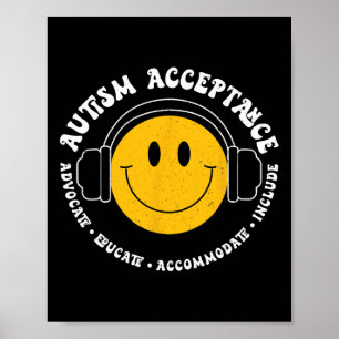 Poster Acceptation sensibilisation sur l'autisme Sourire