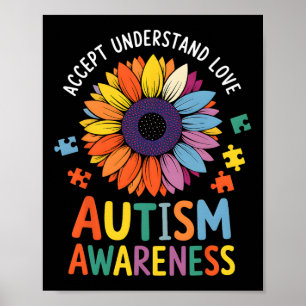 Poster Accepter Comprendre Amour Drôle Neurodiversité Avr