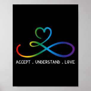 Poster Accepter Comprendre Amour Neurodiversité Infinité 