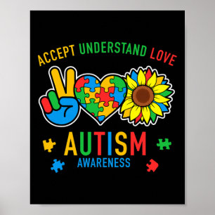 Poster Accepter Comprendre Amour Sensibilisation au tourn