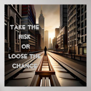 Poster Acceptez le risque ou regrettez le devis de hasard