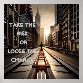 Poster Acceptez le risque ou regrettez le devis de hasard