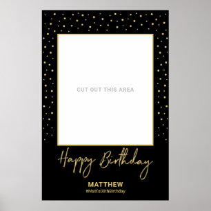 Poster Accessoire de cadre photo d'anniversaire adulte No