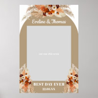 Accessoire de photo de mariage en terre cuite pamp
