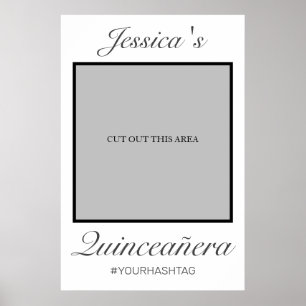 Poster Accessoire de photo de Quinceañera minimaliste mod