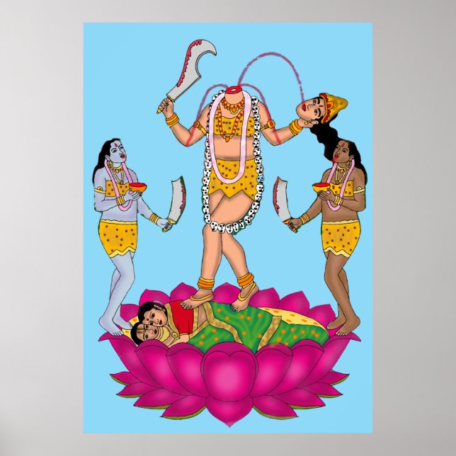 Poster Accessoires de la déesse Chinnamasta (Devant)