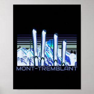 Poster Accessoires de ski Mont-tremblant Rétro Mont-tremb