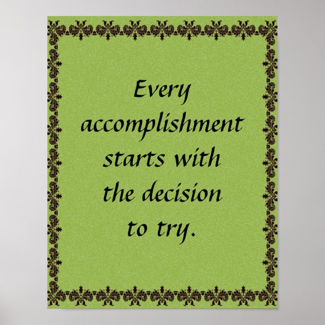 Poster "Accomplissement" (Devant)