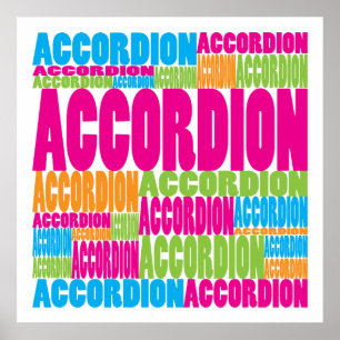 Poster Accordéon coloré