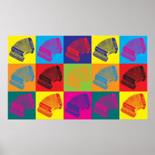Poster Accordion Pop Art