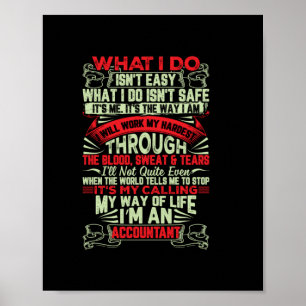 Poster Accountant Gift My Way Of Life Im An Accountant