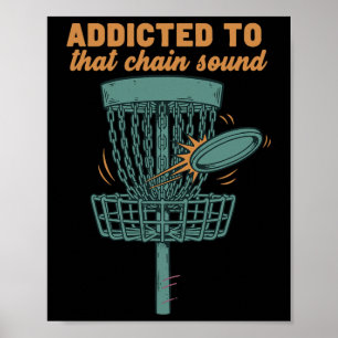 Poster Accro à ce son de chaîne Disc Golf Sket Volant