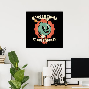 Poster Accroche-toi, ça empire, bombe de dessin animé drô