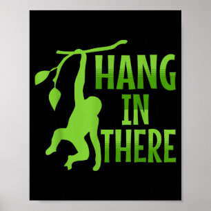 Poster Accroche-Toi Singe Pun Motivational _1