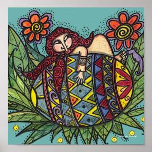 Poster Accrochez-vous à votre art populaire ukrainien Py