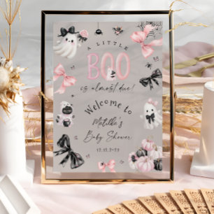 Poster Accueil Baby shower Fille Halloween