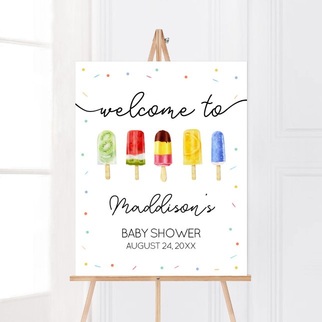 Poster Accueil Baby shower populaire (Ready to Pop Baby Shower Welcome Sign)
