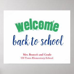 Poster Accueil coloré Retour à l'école