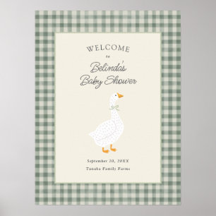 Poster Accueil de la baby shower de la mère l'oie du livr