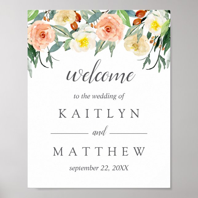 Poster Accueil de la collection de Mariages Spring Blosso (Devant)